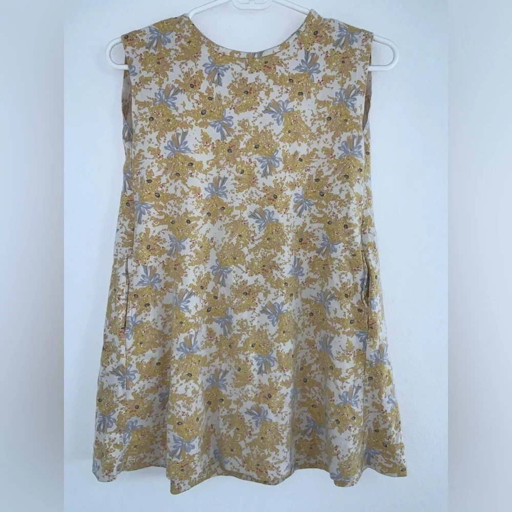 Uniqlo Kids Floral Bow Sleeveless Tunic Dress With Pockets